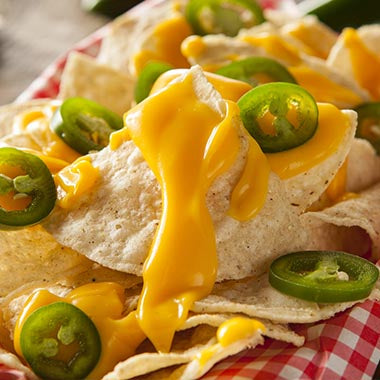 Reg nachos w/jalapenos