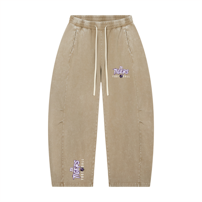 Unisex Mineral Wash Barrel Leg Pants