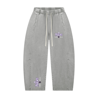 Unisex Mineral Wash Barrel Leg Pants