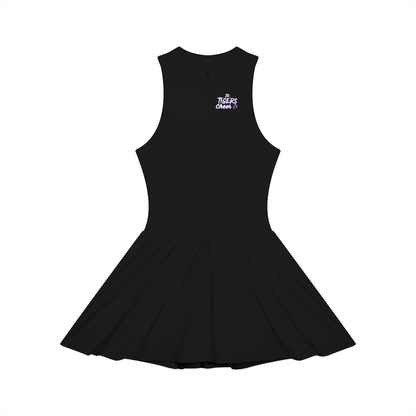 Women’s Ruched Sleeveless Full-Zip Dress