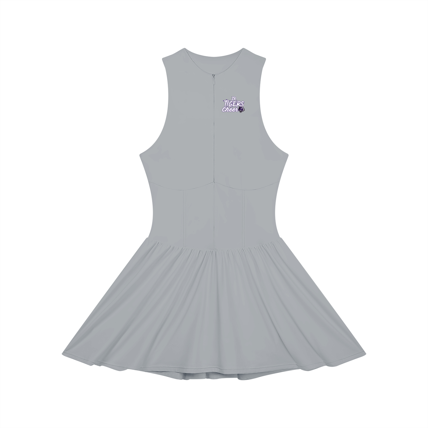 Women’s Ruched Sleeveless Full-Zip Dress