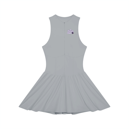 Women’s Ruched Sleeveless Full-Zip Dress