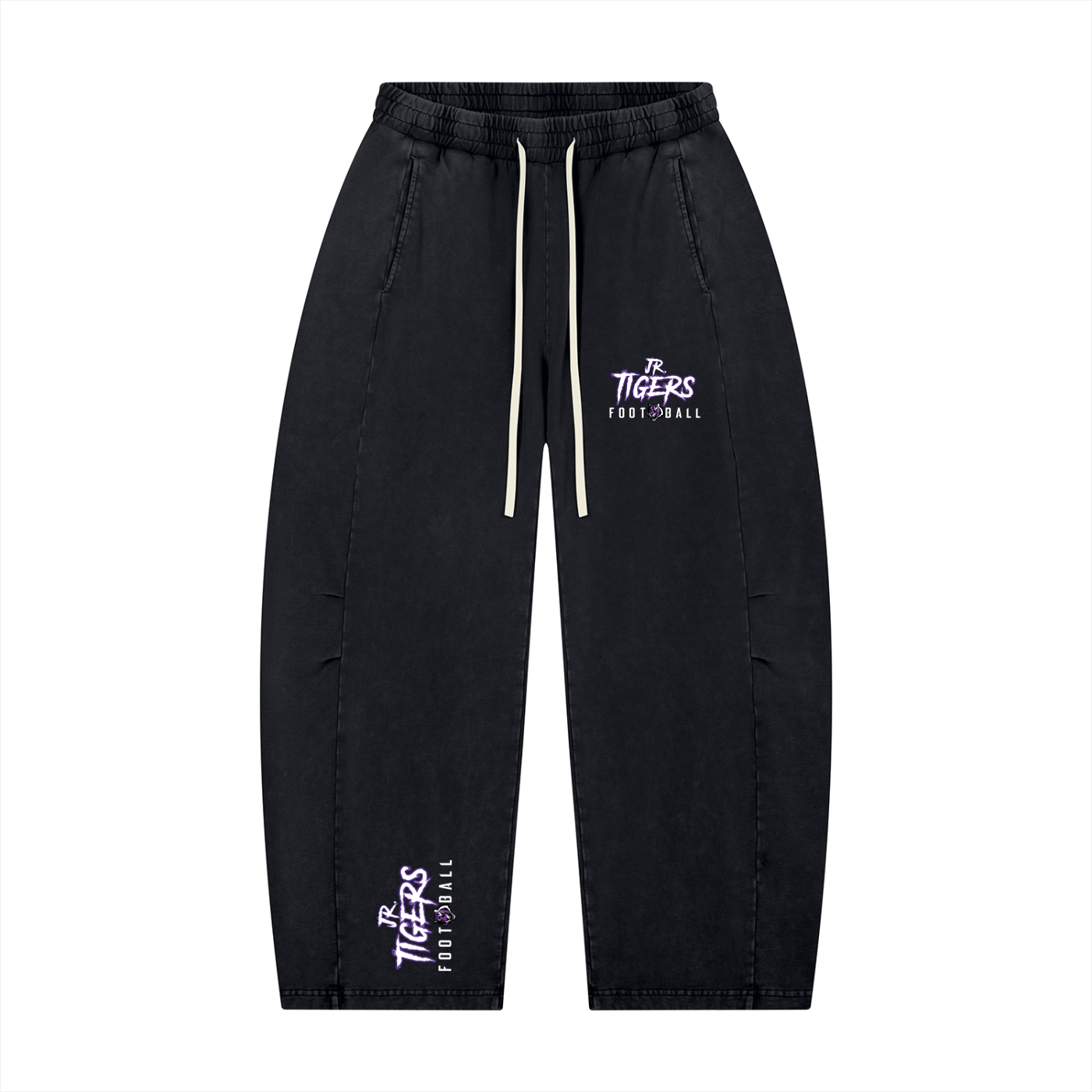 Unisex Mineral Wash Barrel Leg Pants