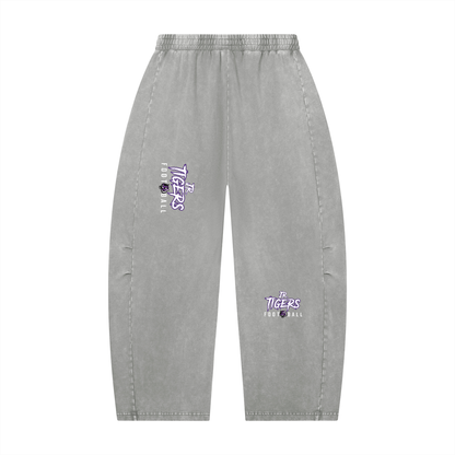Unisex Mineral Wash Barrel Leg Pants