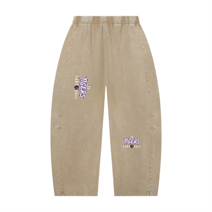 Unisex Mineral Wash Barrel Leg Pants
