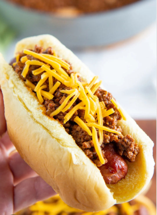 Chili cheese dog