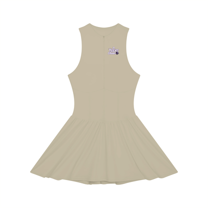 Women’s Ruched Sleeveless Full-Zip Dress